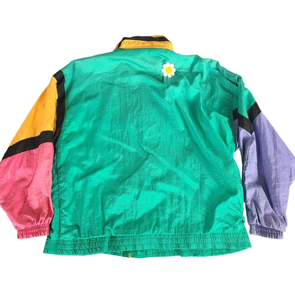 Vintage Blair Boutique Color Blocking Windbreaker 1980's Tracksuit Size L - Picture 7 of 16